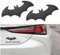 JOZMMZEOOA Auto Aufkleber 2 Stück Fledermaus Aufkleber Auto Metall Motorrad 3D Fledermaus Sticker Autoaufkleber Tuning Multifunktional,für Motorrad PC Laptop Zubehö (Schwarz)