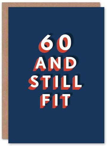 Artery8 Still Fit at 60 Year Old Milestone Bold Blue 60th For Him Birthday Card