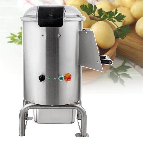 Electric Potato Peeler, 750W Automatic Potato Peeling Machine with Flushing Function, Electric Potato Washer Machine,220V
