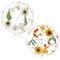 Coasters Set of 2, Non-Slip Floral Drink Cup Mat, Reusable Cute Coaster Decorations for Home Office Bar
