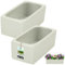 KOTARBAU® 2er Set Blumentopf rechteckig innen Keramik glasiert Weiß 24 x 12,5 x 9 cm Bonsai-Topf Blumentopf länglich innen Kräutertöpfe Fensterbank Bonsai Schale Keramik Orchideenschale Sukkulenten