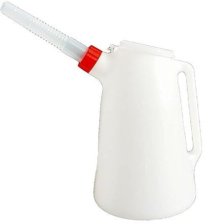 Pratico vaso di olio da 2/3/4 litri per misurazione dell'olio con ugello lungo, contenitore di misurazione graduato per moto
