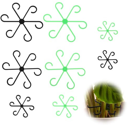 8PCS Plant Stem Support Set, Reusable Stem Supports Indoor Plants Plastic Climbing Plant Stakes, Suitable for Houseplants and Indoor Gardening Trellis Systems