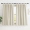 KGORGE Verdunklungsvorhänge Beige Kurze Gardinen Schlaufenschal 2er Set H 150 x B 140 cm Thermovorhang Gegen Kälte Und Hitze Vorhang Blickdicht Kurz mit Schlaufen, Hellbeige
