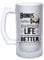 Getagift Bonus dad Thanks for Putting Up with My Mom, Father's Day Appreciation, 16oz Frosted, Tankard, Stein, Pint Beer Glass/Mug.