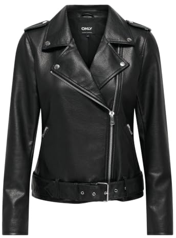 ONLY Damen Onlmille Faux Leather Biker Jacket Otw Onlmille Faux Leather Biker Jacket Otw (1er Pack)