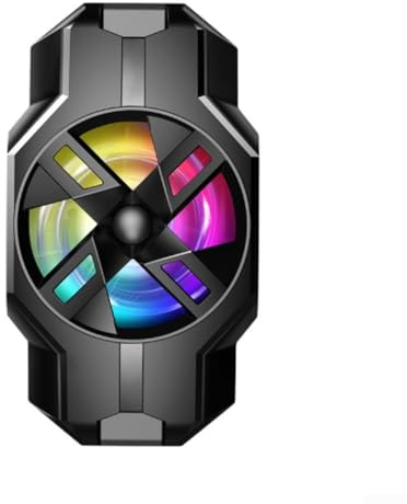 Tragbarer Handy-Kühler mit für schnelle Kühlung und RGB-Hintergrundbeleuchtung, kompatibel mit Handys 4 5 bis 7 Zoll, verbessert die Leistung für Gaming und Streaming (Schwarz)