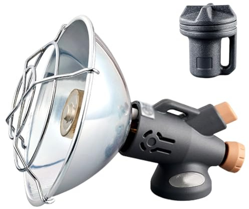 Chauffage de camping portable au propane, chauffage de tente réglable à économie gaz avec valve contrôle, rapide compact en extérieur pour le camping, la randonnée, la pêche (gris)