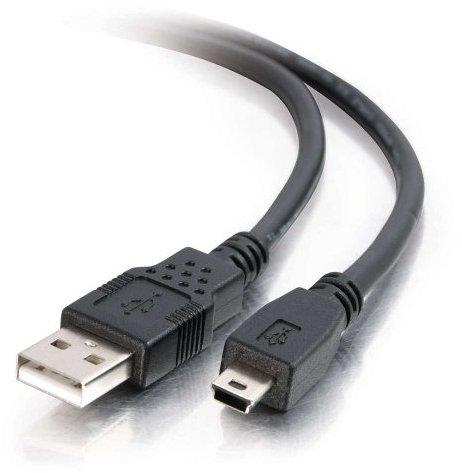 C2G 27329 - Cable USB Tipo A (M) de 4 Pines, Mini USB Tipo B (M) - 1 m (USB/USB de Alta Velocidad), Color Negro