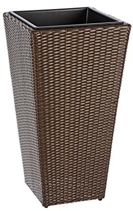 Dehner Pflanztopf Alicante, ca. 75 x 40 x 40 cm, Polyrattan, braun