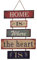 HUABEI Cartel Vintage de Madera para colgar al pared-HOME IS WHERE THE HEART IS