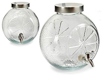 Arte Regal Glas Vorratsglas mit Wasserhahn 4,5l Orange