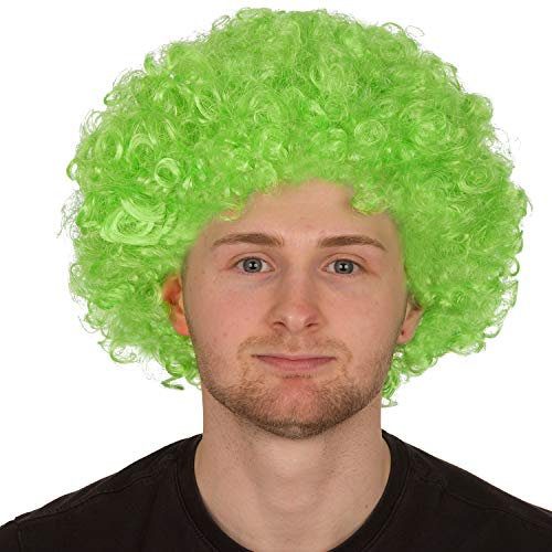 Redstar Fancy Dress - Afro-Perücke für Erwachsene - Locken - Party Clown Kostüm - Accessoire - Grün