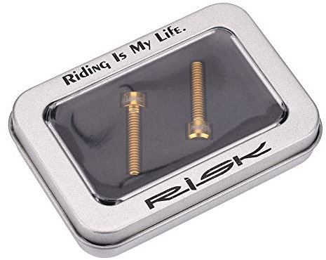 Bnineteenteam M6 X 25mm Titanlegierung Schrauben Schrauben für Mountainbike Scheibenbremssattel (2 Stücke)(Gold)