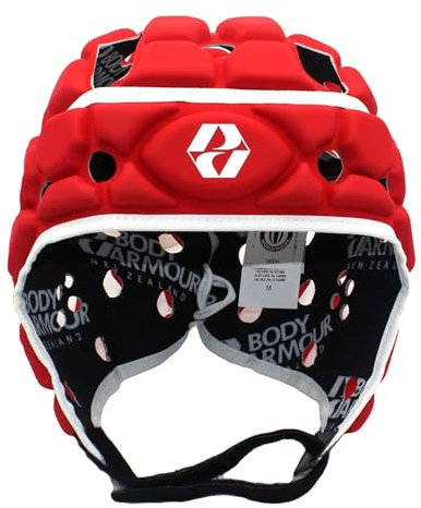Body Armour Ventilator Head Guard (Red, Large Boys)