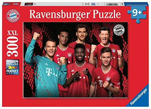 Ravensburger Kinderpuzzle - 12918 FC Bayern Saison 2020/21 - FC Bayern München-Puzzle für Kinder ab 9 Jahren, mit 300 Teilen im XXL-Format