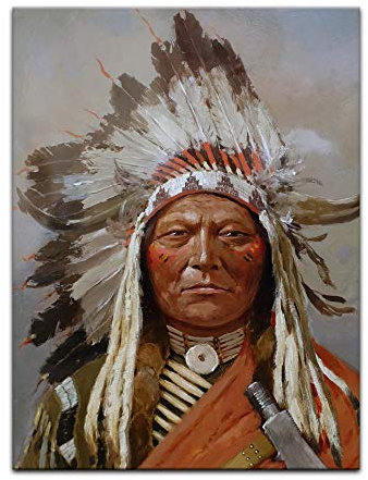 Kunstdruck Poster - Häuptling Sitting Bull 20x30 cm ca. A4 - Berühmtheiten & Zeitgeschichte Bild ohne Rahmen