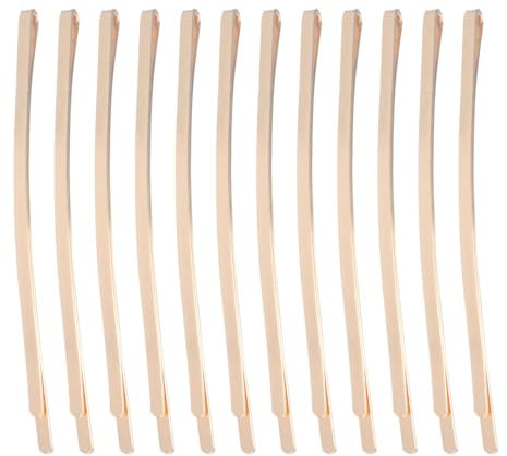 Beaupretty 100 Stück Lange Flache Bobby Haarnadeln Metall Haarspange Bobby Pin Seite Haarspange Haarnadel für Damen Mädchen (Golden)