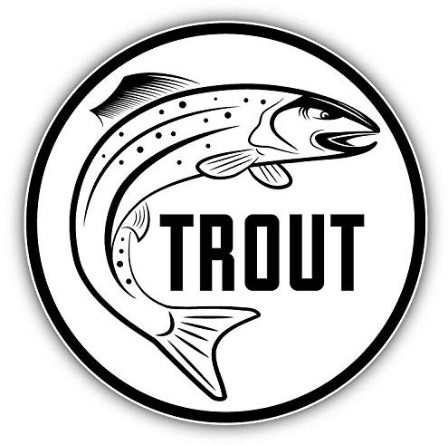 15cm! Klebe-Folie Wetterfest kompatibel für: Forelle fischen H1430 UV&Waschanlagenfest Auto-Aufkleber Sticker Decal