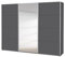 Rauch Möbel Caracas Schrank Schwebetürenschrank, Grau metallic, Schwarz, 3-trg., inkl. Zubehörpaket Premium 3 Kleiderstangen, 7 Einlegeböden, 1 Hakenleiste, 1 Türdämpfer-Set, BxHxT 271x210x62 cm