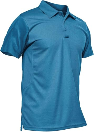 KEFITEVD Men's Summer T Shirts Breathable Polo Shirts Lightweight Golf Tees