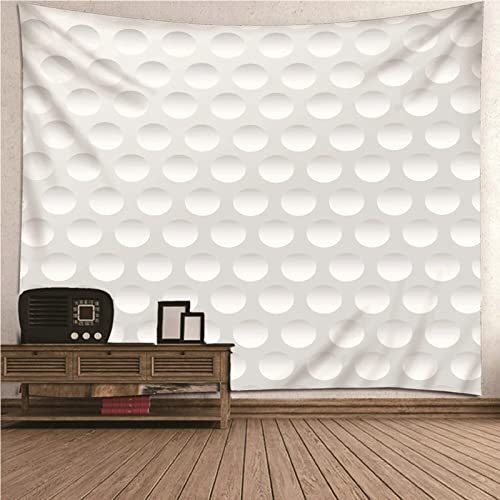 Aotiwe Tapisserie Wandteppich, Wanddekoration Outdoor Kreismuster aus Polyester Weiß 350X256Cm für Wohnung