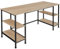 TecTake® Bureau avec 4 étagères 137 x 55 x 75 cm, Grande Table Bureau Style Industriel Bureaux Ordinateur Meuble pc Table de Travail Meuble Ordinateur Desk Teletravail Gaming, Bois Clair