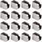 16x Edelstahl Glashalter halbrund für 8 mm Glas - Glasklemme flach für gerade Flächen - Geländer Sicherung
