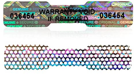 Hologramm-Aufkleber, Knochenform, manipulationssicher, Originalgarantie, Void Seal Etiketten, manipulationssicher, Wabenunterseite (5,1 x 1 cm), 620 Stück