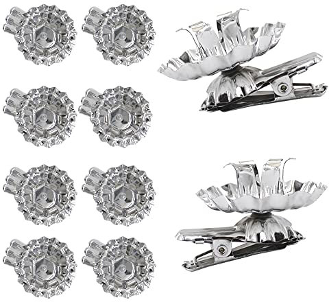 24er Set Baumkerzenhalter Clip für Weihnachtsbaum - Traditionelle Kerzenzwicker mit Clip, Silber