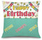 JOTOM Dekokissen Kissenbezug mit 3 Taschen zum selber Befüllen 45x45 cm Kissenhülle tolles Geschenk (Happy Birthday)