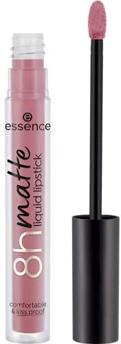 essence 8h matte liquid lipstick, Nr. 06, Pink, langanhaltend, mattierend, schnelltrocknend, matt, vegan, wasserfest, ölfrei, ohne Alkohol, 1er Pack (2.5ml)