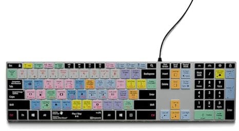 KB Covers After Effects Backlit Pro Aluminum Keyboard - Windows - US | Video Editing Keyboard, for Animators, Graphic Designer's Tool, After Effects Shortcuts