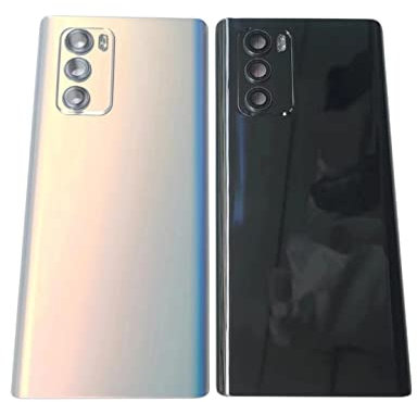 SHOWGOOD Coque de batterie arrière pour LG Wing 5G avec cadre d'objectif - Pièce de rechange (gris aurore)