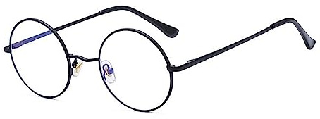LHSDMOAT Small Round Clear Lens Lennon Style Hippie Glasses for Women Men Circle Metal Frame Halloween Non Prescription Eyeglasses