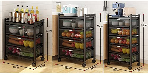 Regalböden Küche Multi-Layer-Lagerregal Wagen Lagerregal Liefert Haushaltsgemüse Komplettes multifunktionales Schließfach vom Boden bis zur Decke Regal Lagerregal (Color : 6 Layer)