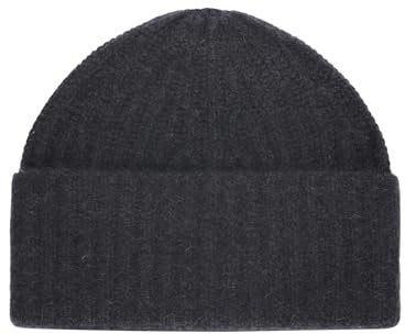 Zwillingsherz Grobstrick Mütze aus 100% Kaschmir - Hochwertige Unisex Strickmütze Uni Wintermütze schlicht für Damen Jungen Mädchen – Hat - One Size – Cashmere warm & weich -Frühjahr Herbst & Winter
