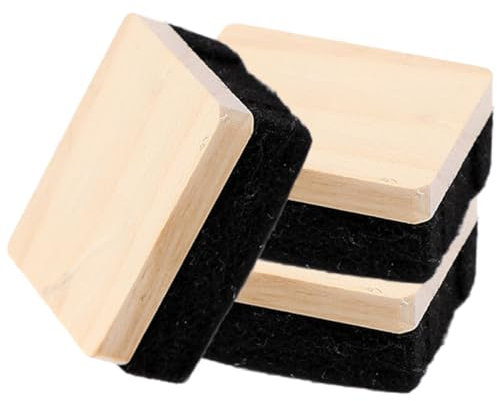 STOBOK 3st Kreideradierer Für Die Tafel Wiederverwendbarer Whiteboard-radierer Trocken Abwischbarer Magnetische Tafellöscher Tafelreiniger Kleiner Teller Büro Hölzern Multifunktion