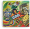 OqcEha Joan Miro Kunstdruck auf Leinwand, abstraktes Paiting Nord-Sud (60 x 60 cm)