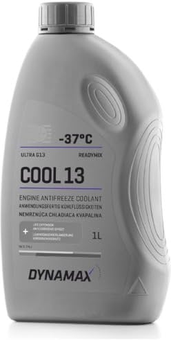 Dynamax Cool G13 Antifreeze Coolant READY MIX -37°, 1 Litre, Light Red/Violet Colour