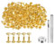 QUARKZMAN 100 Juego Cuero Remache 12 x 9mm de Metal con Doble Tapa Broches de Presión y Herramientas de Instalación para Manualidades En Cuero Reparación y Decoración Tono Dorado