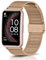 KoGiio Armband Kompatibel mit Huawei Watch Fit/Watch Fit New/Watch Fit Elegant/Watch Fit SE, Männer und Frauen Atmungsaktiv Ersatzarmband, Gewebte Edelstahl Mesh Metall Uhrenarmband - Roségold