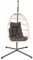 OHS Hanging Egg Chair Outdoor, Rattan Swing Egg Chair with Stand Garden Patio Furniture Indoor Relaxing Comfy Swing Chairs Cushion Included, Natural Beige