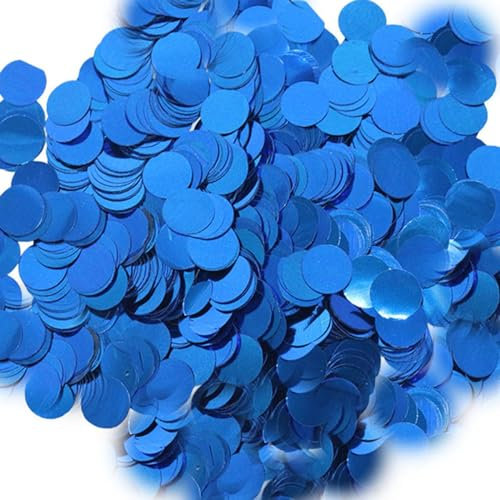 CC wonderland zone 100g Konfetti Rund Blau,Tischkonfetti Metallic Mehrfarbig für Party Hochzeit Dekoration(Φ1.5cm)
