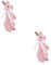 Sosoport 2st Rattan-Kaninchen-Ornament Stehendes Strohkaninchen Ostern Gewebter Hase Dekorativ Im Außenbereich Tischdekoration Zu Ostern Tierfiguren Garten Glas Spielzeugset Rosa Harz Feder