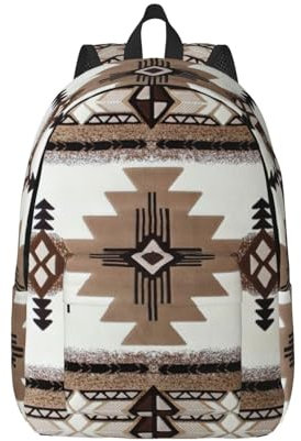 Rucksack aus Segeltuch für Damen, Outdoor-Reisetasche, lässiger Tagesrucksack, mit Reißverschluss, Indianer, M