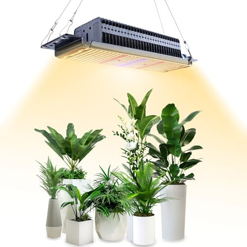 300W Pflanzenlampe Led Vollspektrum, 465LEDs Dimmbares Pflanzenlicht, Upgraded PPFD 783.56 μmol/s/㎡ Pflanzenwachstumslicht für Indoor-Pflanzenzucht, Hydroponik, Garten Blumen