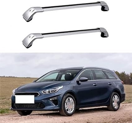 YIANKWY (2Stk) Dachgepäckträger Dachträger für Kia Ceed Sportswagon SW Estate 2012 2013-2021 2022 Aluminium Dachträger Querstangen Gepäckträger,A