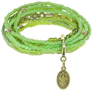 Konplott Armband Petit Glamour d´Afrique grün antik Messing bracelet elastisch