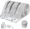 Pizsieat 4 Rollen Strassband Selbstklebend Glitzerband Selbstklebende Kristall Strass Diamant Band Glitzersteine Strasssteine Band für DIY Auto Handwerk Hochzeit Dekoration (Silber)